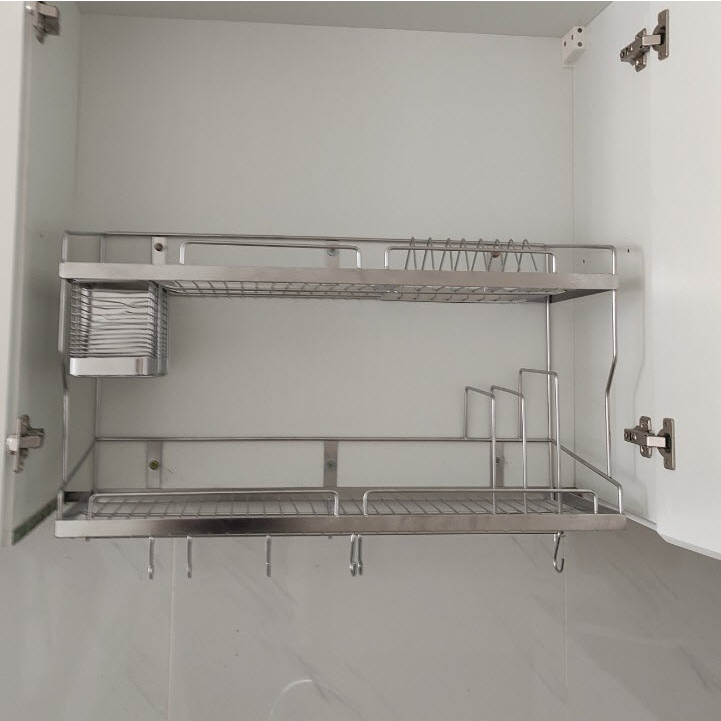 Kệ chén inox 304 đa năng treo tường - Kệ úp chén bát inox 304 đa năng KDN78