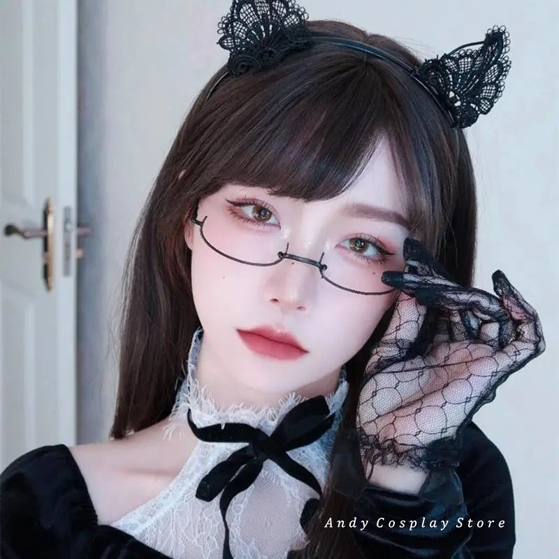 [CÓ SẴN] Bờm tai mèo đen ren