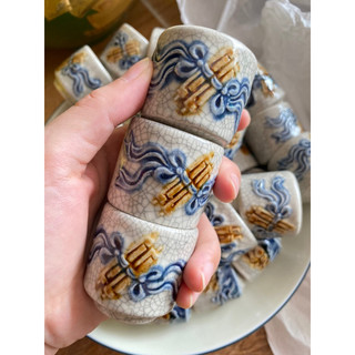 Chén kỷ thờ men rạn nổi cao cấp Bát Tràng