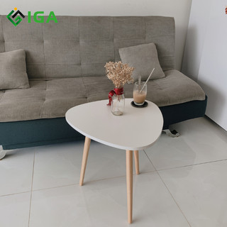 Bàn trà sofa tam giác hiện đại rộng 50cm chính hãng IGA- BO50M.01 màu Trắng
