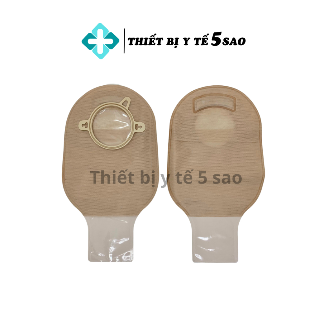 Túi hậu môn nhân tạo 2 mảnh SeaSight Trung Quốc màu be nhã nhặn, có màng chống mùi, không rỉ