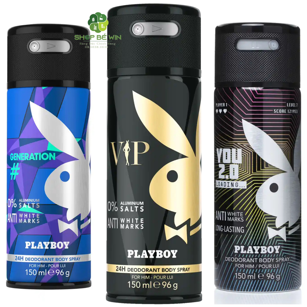XỊT KHỬ MÙI NAM PLAYBOY 150ML