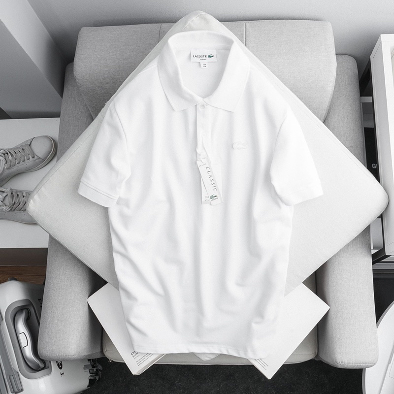 Polo Lacoste 100% Cotton Mềm Mịn, Thấm Hút Mồ Hôi, Chống Nhăn Hàng VNXK