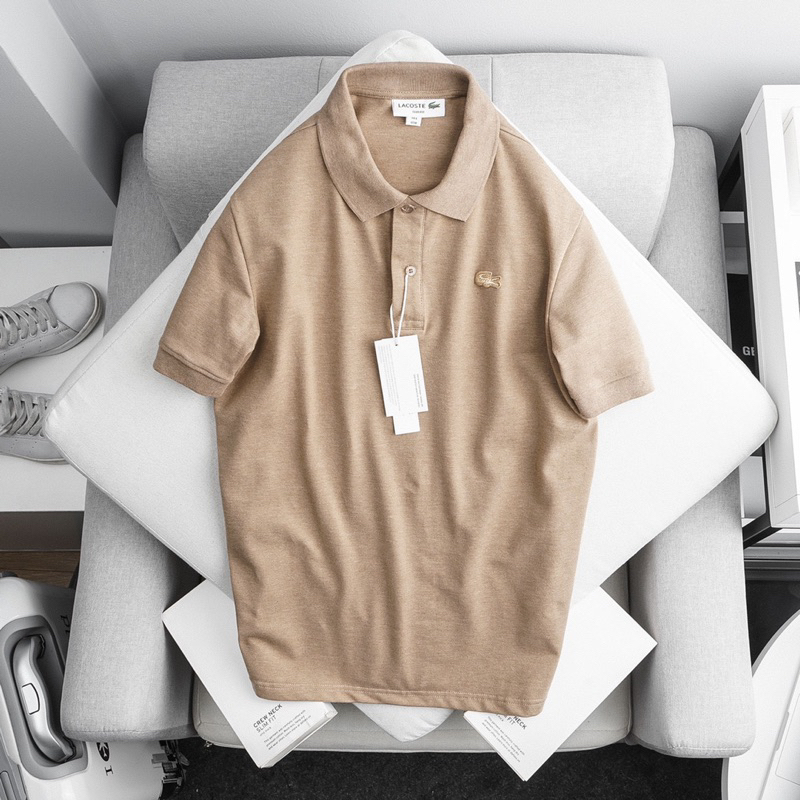 Polo Lacoste 100% Cotton Mềm Mịn, Thấm Hút Mồ Hôi, Chống Nhăn Hàng VNXK