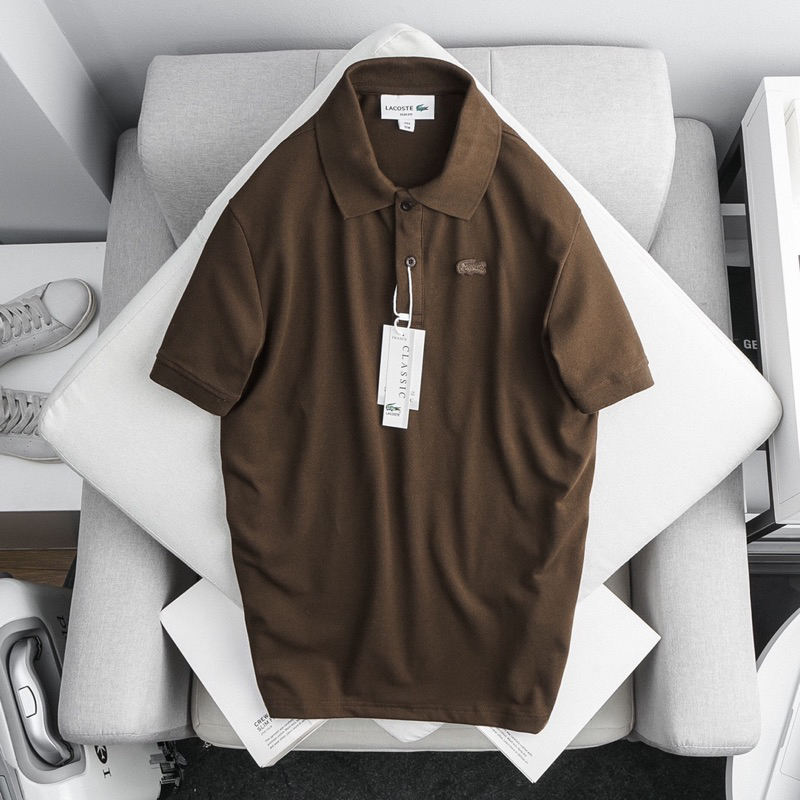 Polo Lacoste 100% Cotton Mềm Mịn, Thấm Hút Mồ Hôi, Chống Nhăn Hàng VNXK