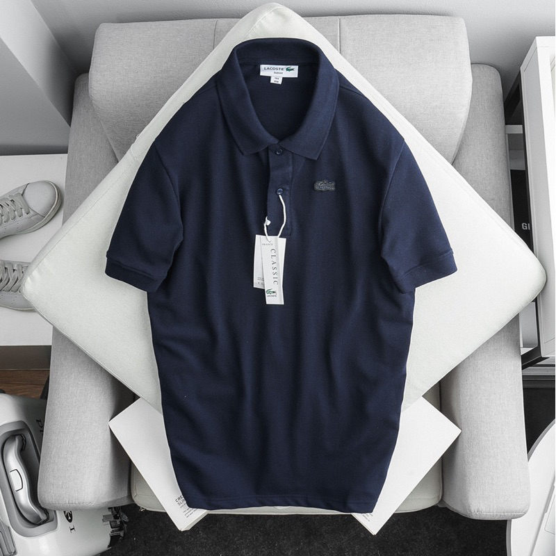 Polo Lacoste 100% Cotton Mềm Mịn, Thấm Hút Mồ Hôi, Chống Nhăn Hàng VNXK