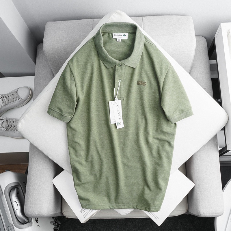 Polo Lacoste 100% Cotton Mềm Mịn, Thấm Hút Mồ Hôi, Chống Nhăn Hàng VNXK