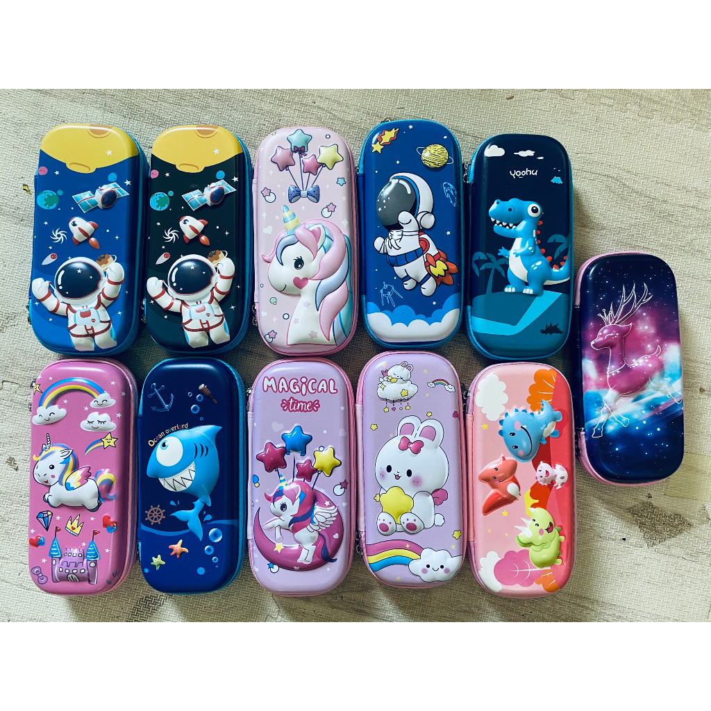 Hộp bút 3D nổi eva da PU siêu cute cho bé trai, bé gái chống nước, dễ lau chùi HỘP BÚT 3D DAPU