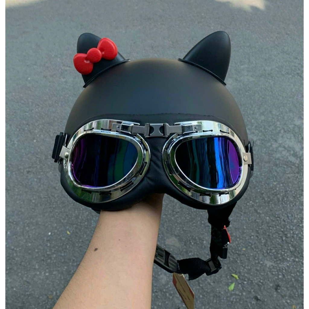 Phụ kiện gắn mũ bảo hiểm: Tai mèo,Tai gấu vào hoa