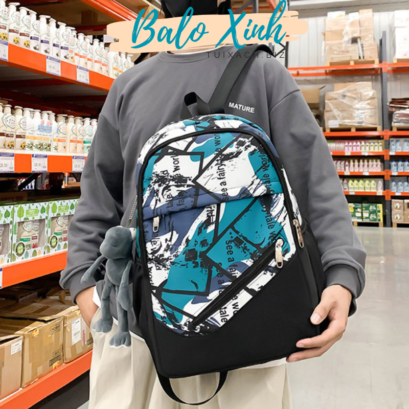 Balo đi học nam nữ cá tính balo unisex độc đáo thể thao cá tính siêu ngầu  nhiều ngăn chống thấm nước BLX01