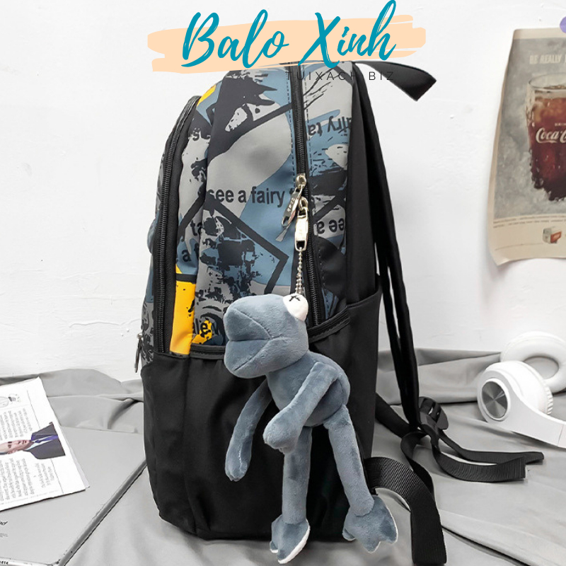 Balo đi học nam nữ cá tính balo unisex độc đáo thể thao cá tính siêu ngầu  nhiều ngăn chống thấm nước BLX01