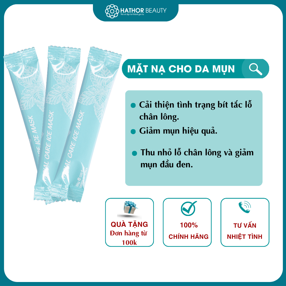 Mặt nạ dưỡng ẩm kiềm dầu Hathor Beauty dạng gel giúp mờ thâm sáng da giảm mụn hiệu quả chính hãng Hộp 20 gói/ 3g