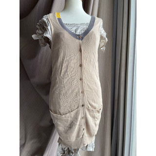 NEW xuất Hàn đầm sợi tay ngắn Leshop (lỗi nhỏ)
