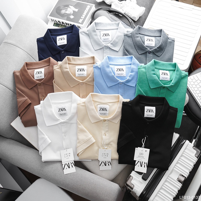 Polo Zara Mềm Mịn, 100% Cotton, Thấm Hút Mồ Hôi, Chống Nhăn Hàng VNXK( Bao đẹp, hỗ trợ đổi size)