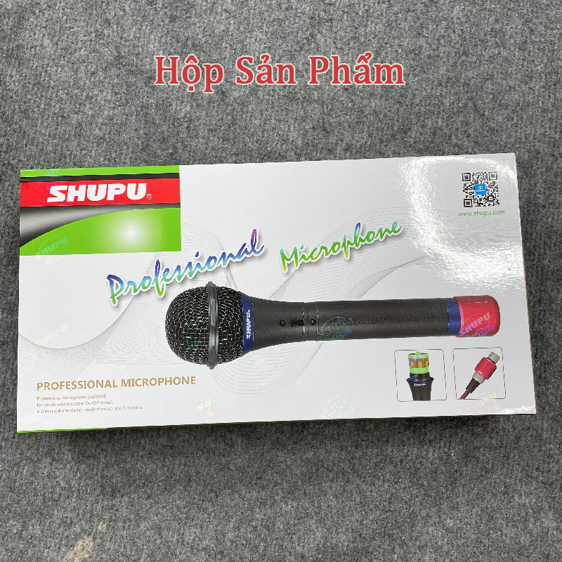 Micro karaoke có dây Shupu SM 757 có dây dài 7 mét chân cắm 6.5