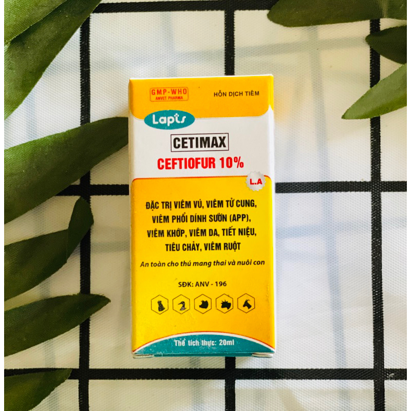 Ceftiofur 10% viêm vú viêm tử cung viêm phổi dính sườn