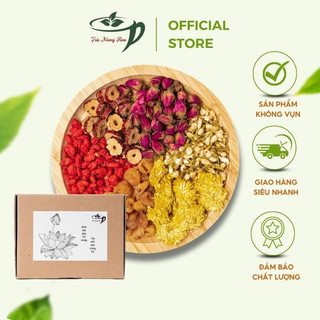 Set trà thảo mộc dưỡng nhan đẹp da ngủ ngon an thần tiệm nàng hoa