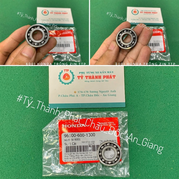 Vòng bi  6001 Honda trống zin 12*28*8