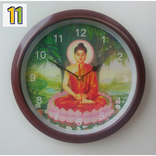 Đồng hồ treo tường Phật Giáo - nhựa mặt kính 28 cm