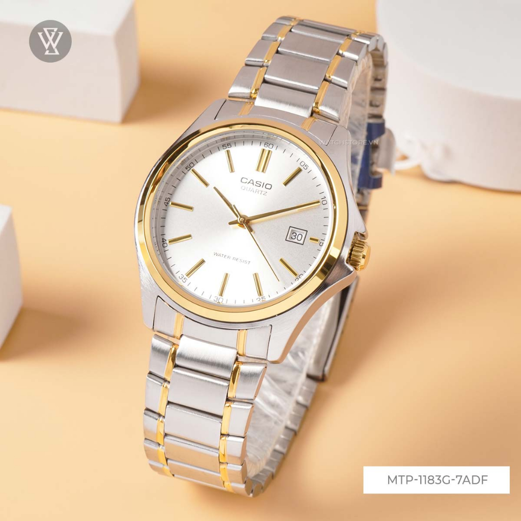 Đồng Hồ Quartz Nam Casio WATCHSTORE MTP-1183G-7ADF Thiết Kế Mặt Kính Khoáng 38.5mm, Dây Kim Loại Và Vỏ Thép Không Gỉ