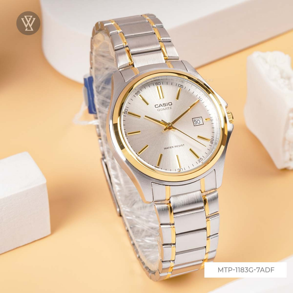 Đồng Hồ Quartz Nam Casio WATCHSTORE MTP-1183G-7ADF Thiết Kế Mặt Kính Khoáng 38.5mm, Dây Kim Loại Và Vỏ Thép Không Gỉ