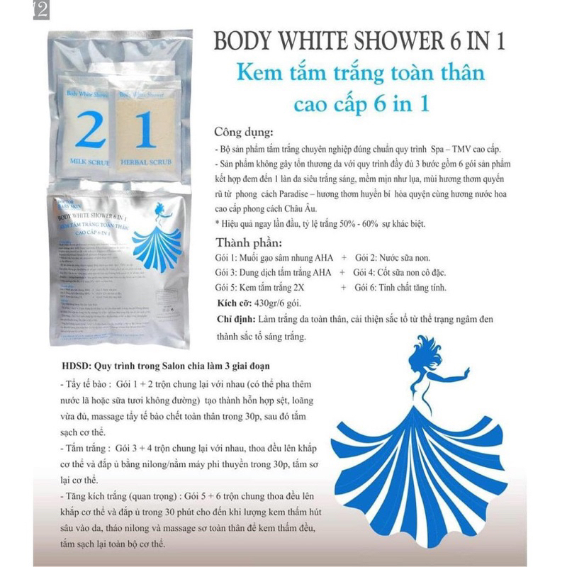 Tắm Trắng Body White Shower 6 In 1 Doctor Baby Skin