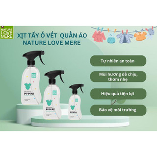 (Thần kỳ luôn) Chai xịt tẩy vết ố đồ ăn trên quần áo trẻ em Nature Love Mere nội địa Hàn Quốc 400ml