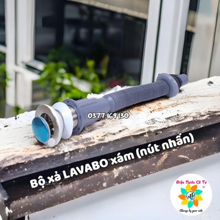 Bộ xả Lavabo 1 nhấn Xám