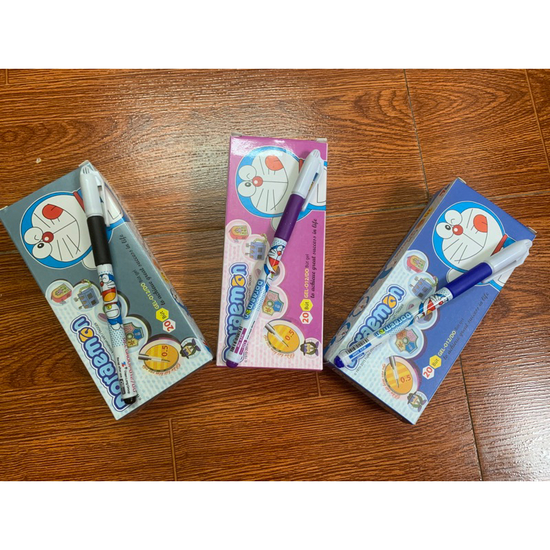 Bút gel Doraemon 012 nét 0.5mm  mực xanh/đen/tím