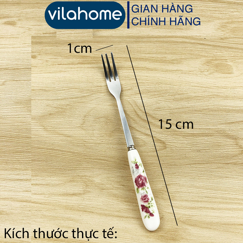 Thìa Dĩa Inox Cán Sứ, Dĩa Inox Họa Tiết Cao Cấp Hàn Quốc Đa Năng Nhiều Hình Dáng Kích Thước Sử Dụng An Toàn Tiện Lợi