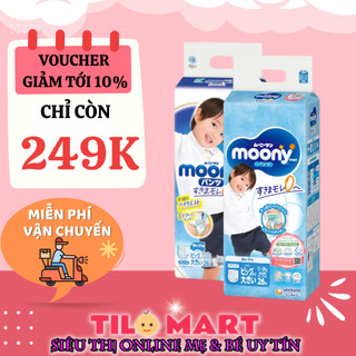 [MẪU MỚI] Bỉm quần/ Tã quần Moony XXL26 bé trai (XXL26 boy Moony)