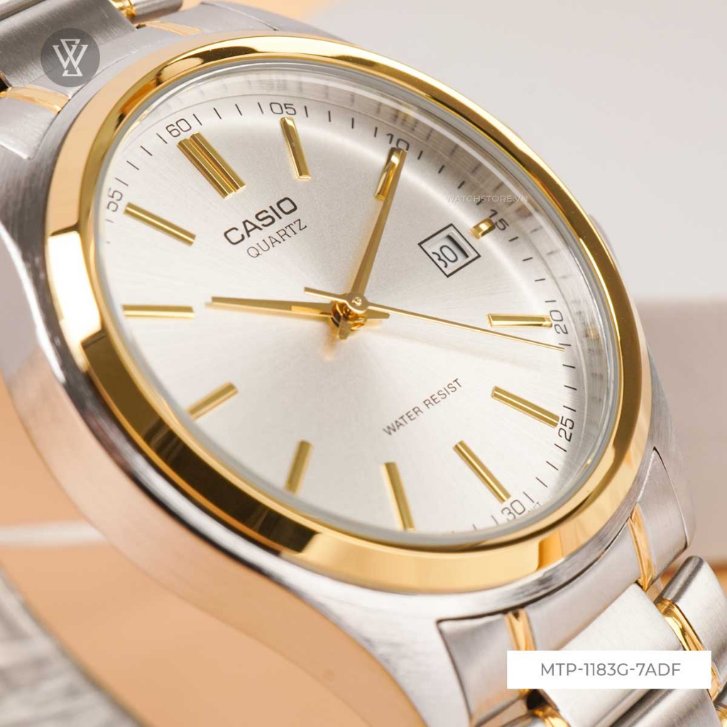 Đồng Hồ Quartz Nam Casio WATCHSTORE MTP-1183G-7ADF Thiết Kế Mặt Kính Khoáng 38.5mm, Dây Kim Loại Và Vỏ Thép Không Gỉ