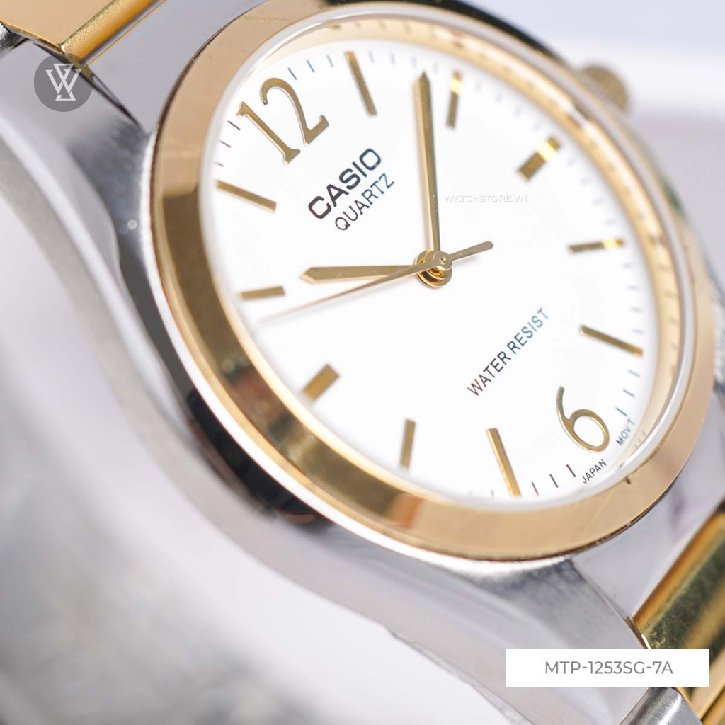 Đồng Hồ Quartz Nam Casio WATCHSTORE MTP-1253SG-7ADF Thiết Kế Mặt Kính Khoáng 40mm, Dây Kim Loại Và Vỏ Thép Không Gỉ