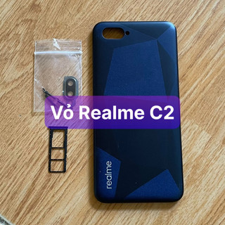 lưng vỏ Realme C2 ,kèm khay sim,phím,kính camera,ko xương