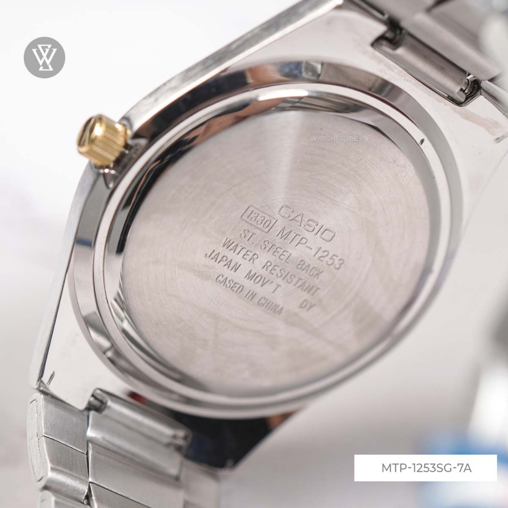Đồng Hồ Quartz Nam Casio WATCHSTORE MTP-1253SG-7ADF Thiết Kế Mặt Kính Khoáng 40mm, Dây Kim Loại Và Vỏ Thép Không Gỉ