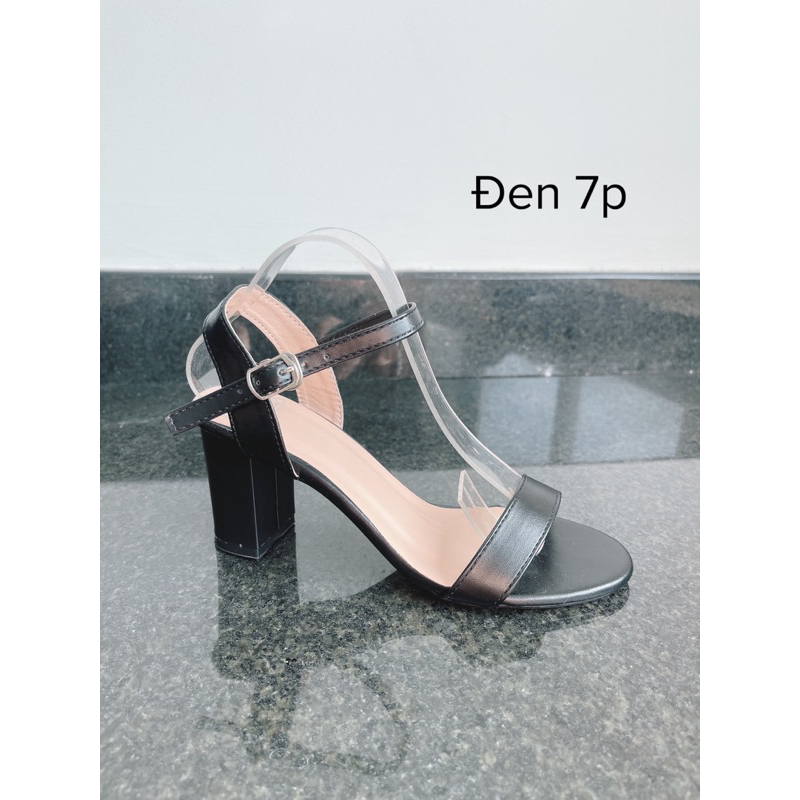 Giày cao gót nữ 5p và 7p quai ngang đơn giản