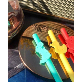 Set 5 ống hút Silicon Straw các màu (kèm chổi cọ rửa)