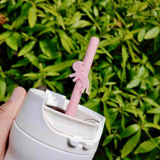 Set 5 ống hút Silicon Straw các màu (kèm chổi cọ rửa)