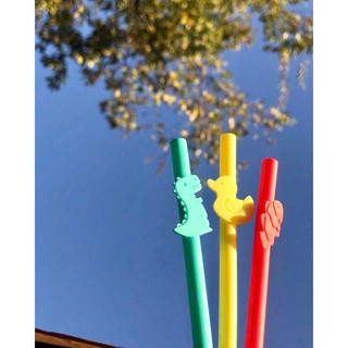 Set 5 ống hút Silicon Straw các màu (kèm chổi cọ rửa)