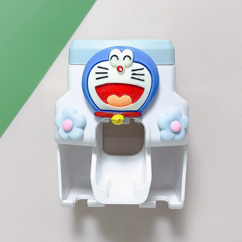 Dụng cụ nặn kem đánh răng cho bé có kèm treo bàn chải hình xinh xắn giúp bé dễ dàng lấy kem đánh răng và thích đánh răng