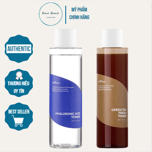 Nước cân bằng da cấp ẩm Isntree Hyaluronic Acid Toner, Green Tea Fresh Toner