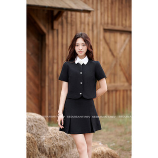 Mian Jacket - SEDUISANT.REV (Áo khoác cộc tay basic/blazer cộc tay đen)