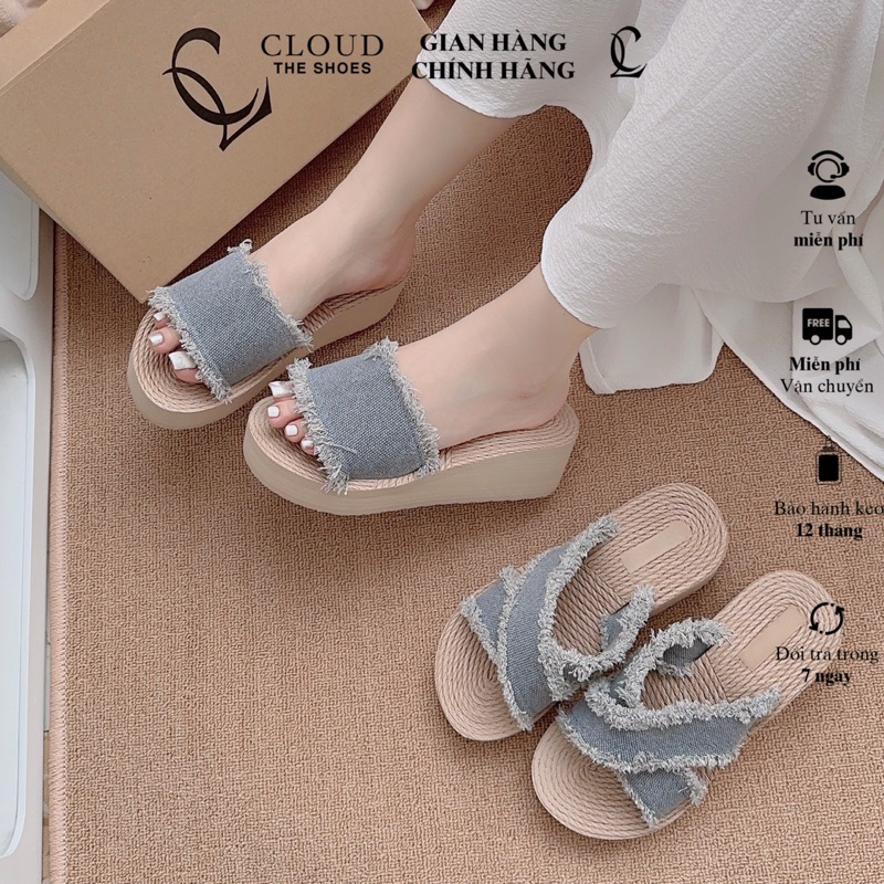 Dép giả cói CL đế xuồng đi biển nhiều mẫu