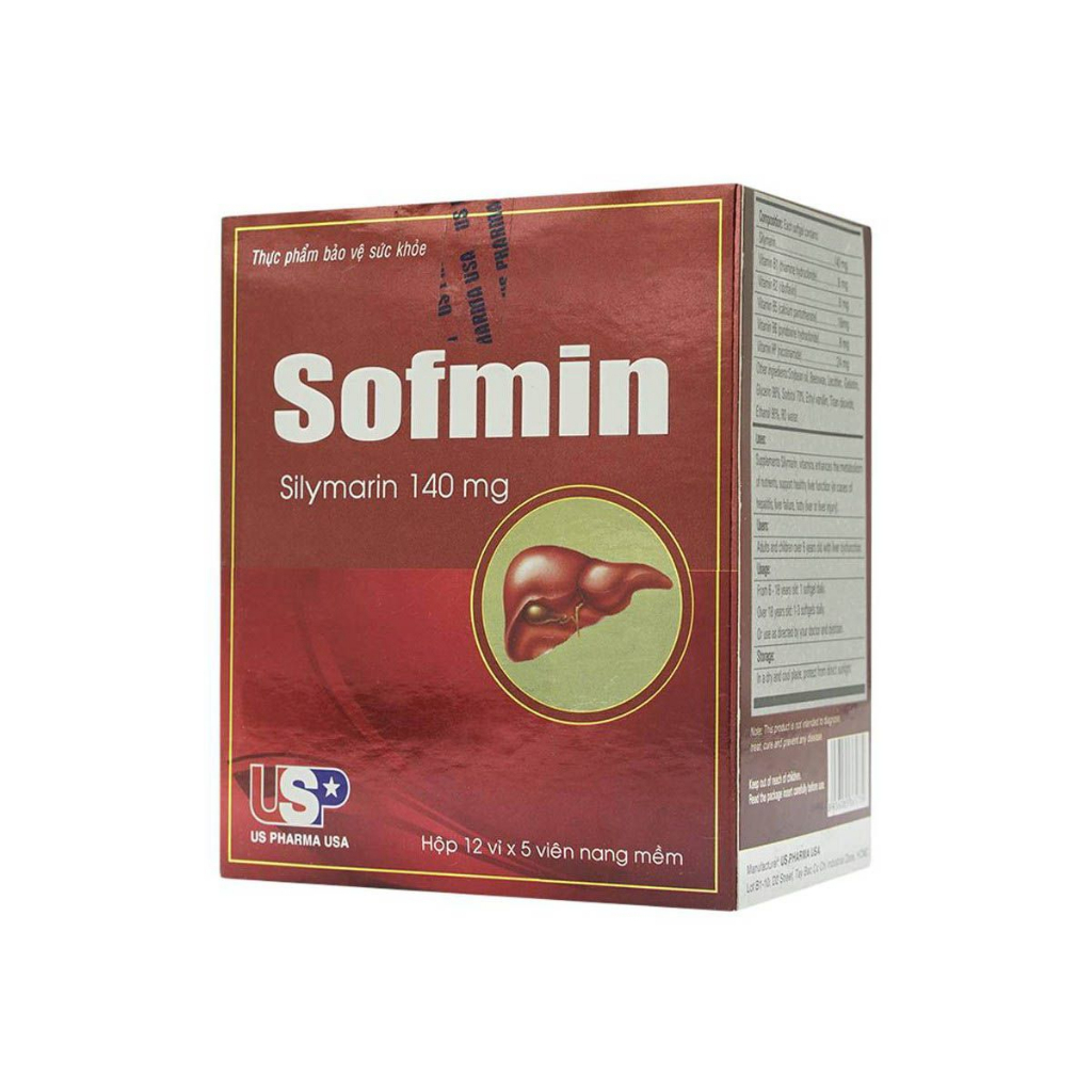 Bổ gan Sofmin Silymarin 140mg hộp 60 viên giúp tăng cường chức năng gan , giảm viêm gan, xơ gan , gan nhiễm mỡ