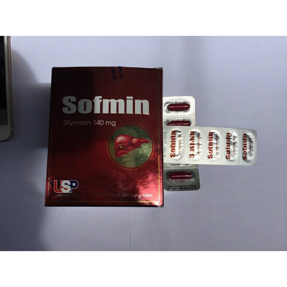 Bổ gan Sofmin Silymarin 140mg hộp 60 viên giúp tăng cường chức năng gan , giảm viêm gan, xơ gan , gan nhiễm mỡ