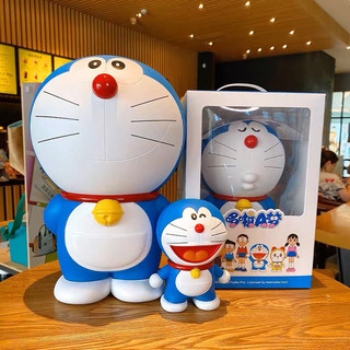 Mô hình mèo máy Doraemon, ống heo tiết kiệm, trang trí phòng học