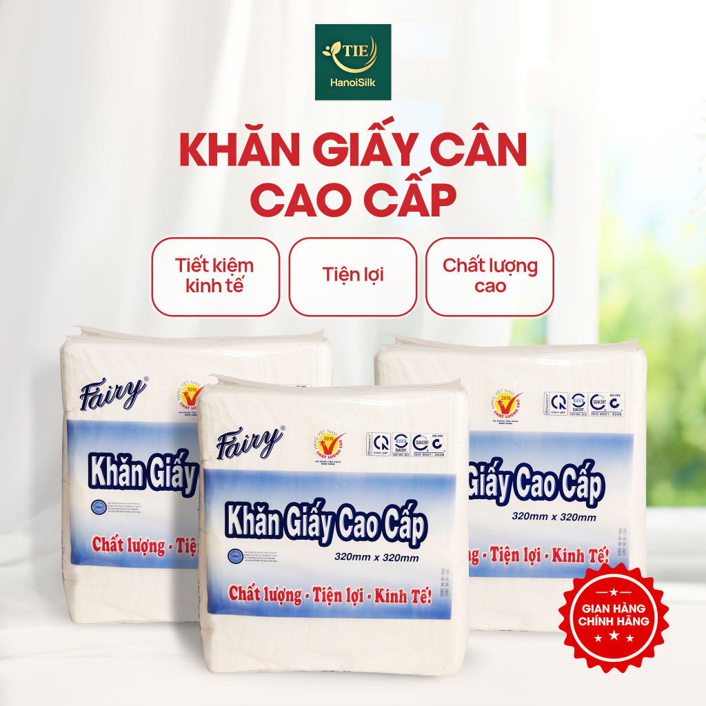 Giấy Cân 32 Fairy 540 Tờ 2 Lớp Cao Cấp Đa Năng, Khăn Giấy Khổ 320 x 320mm Chất Lượng Tiện Dụng Kinh Tế Tiết Kiệm