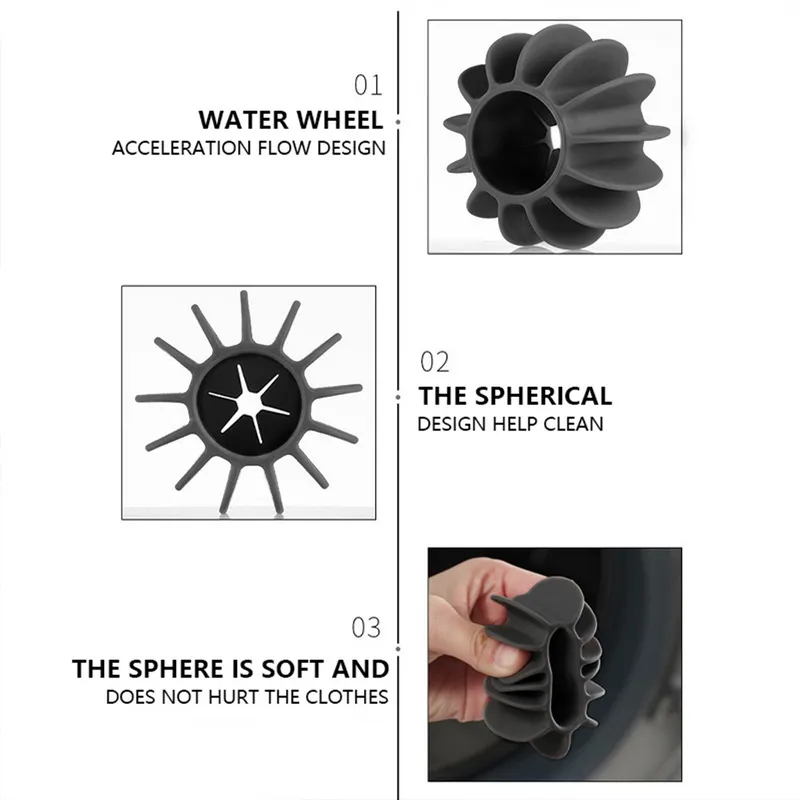 Bóng giặt Silicon hỗ trợ giặt sạch, chống rồi quần áo, bóng giặt quần áo sử dụng trong mặt, chất liệu silicon mềm dẻo