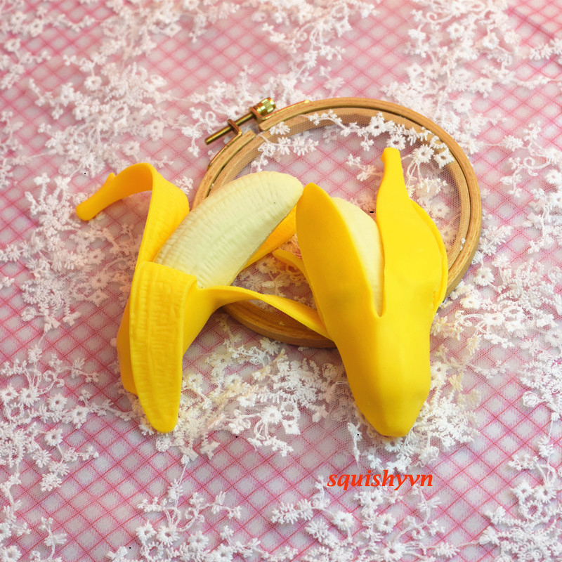 Chuối Vàng Bóp Mềm ⚡ HOT TREND ⚡ Squishy Mochi Quả Chuối Cute, công cụ giải trí thư giãn đáng yêu đánh tan