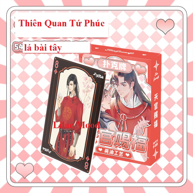 (sẵn-mẫu mới) Bài tây Thiên Quan Tứ Phúc Bộ Bài Tây 54 Lá